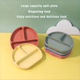 thumbnail image 4 of Baby D-Shaped Dinner Plate Compartmentalised Tray Silicone Suction Cup One Piece Baby Autonomous Eating Drop Proof Tableware, 4 of 7