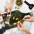 thumbnail image 4 of Gothic Cutting Board, Old Retro Arch in the Garden Renaissance Meadow Forest Dark Scary Design Image, Decorative Tempered Glass Cutting and Serving Board, Wine Bottle Shape, Green Beige, by Ambesonne, 4 of 5
