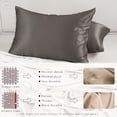 thumbnail image 6 of PROMEED Grey Silk Pillowcase Queen Size - Both Sides 23 Momme Grade 6A+Mulberry Silk Pillow Case Covers for Hair and Skin, Soft and Acne Free (Queen 20"x30", Grey), 6 of 7