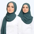 thumbnail image 2 of Muslim Chiffon Hijab Scarf Women Long Solid Color Head Wrap For Women Hijabs Scarves Ladies Muslim Veil Jersey Hijabs, 2 of 5