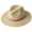 Beige, variant on Unisex Panama Straw Hat Wide Brim Breathable Foldable For Men Women Summer Beach Vacation Outdoor Travel Sun Protection Boater Cap Headwear