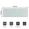 thumbnail image 5 of Light Blue and Cream Checkered Pattern Door Rugs,Washable Non Slip Door Mats Indoor,Decorative Door Mats,Entry Mat Indoor for Entrance,Bedroom,Kitchen,Bathroom,16"x47", 5 of 6