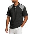 thumbnail image 5 of BRANROY Men's Linen Blend Collared Shirts - Short Sleeve Casual Summer Tops for Men, Breathable Lightweight for Vacation and Daily,Black S, 5 of 8
