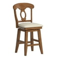 thumbnail image 7 of Weston Home Sheena Napoleon Back 24-inch Counter Height Wood Swivel Stool, Antique Oak, 7 of 7