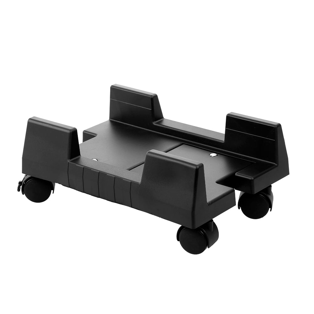 Mobile Desktop Computer Floor Stand Rolling Wheels Adjustable Width PC