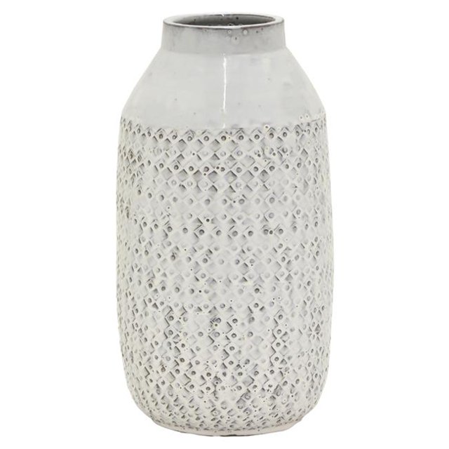 Plutus Brands PBTH94589 Porcelain Ceramic Vase, White