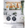 thumbnail image 4 of Gnome Pumpkin Fall Thanksgiving Kitchen Valances for Windows Vintage Orange Leaf Farmhouse Valance Curtains&nbsp; for Kitchen /Living Room/Bedroom/ Bathroom Decor, 42"x12 " ,Rod Pocket 1 Panel,, 4 of 7