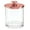 Clear/Rose Gold, variant on mDesign Large Plastic Bathroom Apothecary Canister Jar, 4 Pack, Clear/Rose Gold