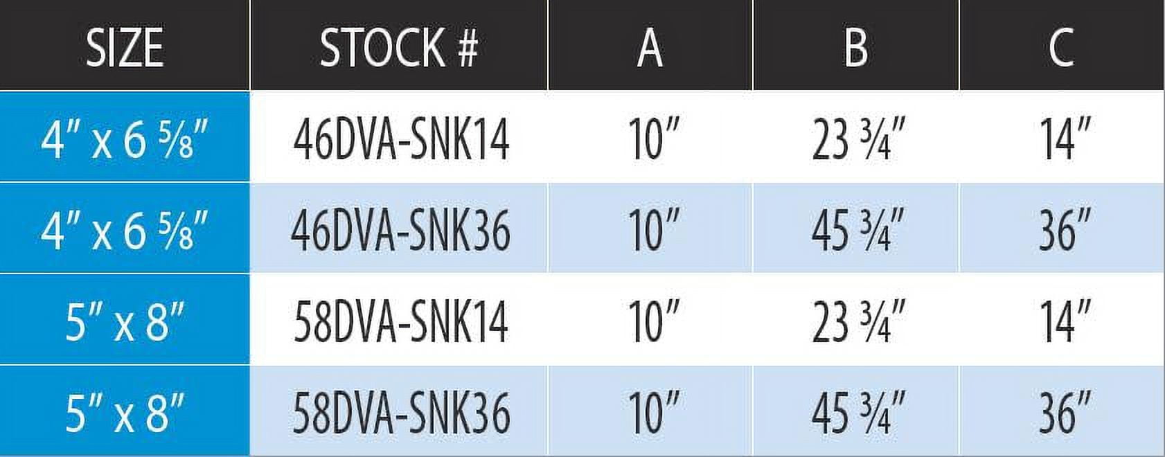 Duravent 46Dva-Snk36 4" X 6-5/8" Directvent Pro Direct Vent Pro - Galvanized
