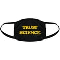thumbnail image 1 of Masque Facial Science Faits Drôles Graphique Couvrant le Nez et la Bouche (Noir) - 2 Pack, 1 of 3