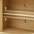 thumbnail image 2 of Noble House Hartwell 64" Wavy TV Cabinet, Rounded Storage Sideboard for Living Room/Bedroom/Entryway, Natural, 2 of 10