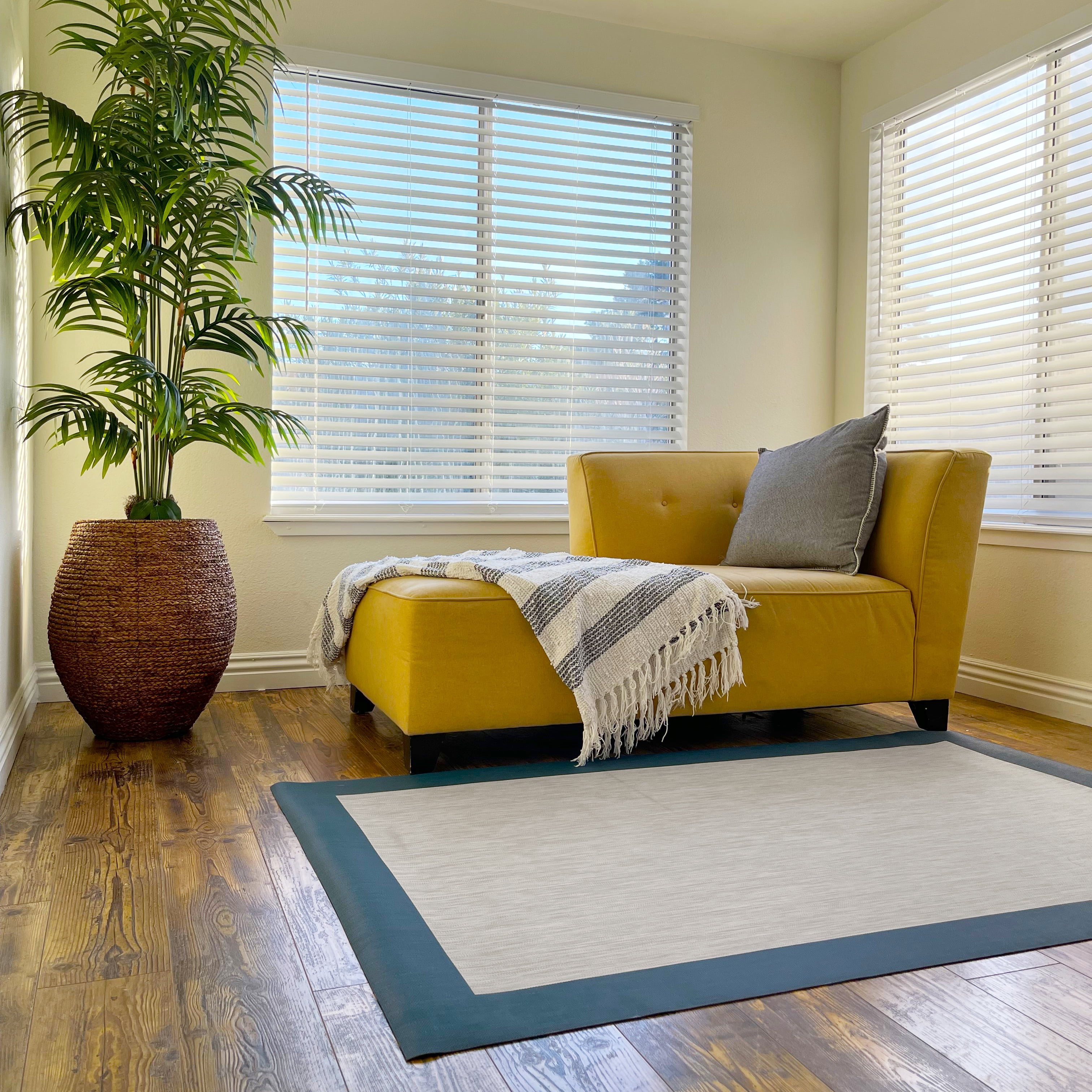 Dekorman Casahola Valden Woven Vinyl Home Kitchen Mat Waterproof Area Rug for Indoor/Outdoor 48"x72"