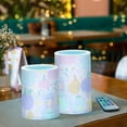 thumbnail image 6 of Pastel Princess Pumpkin Flameless LED Candle Set with Remote, Battery Operated Color Changing Pillar Candles, Set of 2, 6 of 7