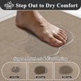 thumbnail image 3 of Bathroom Rugs Sets 3 Pieces, Ultra Thin Bath Mats Fit Under Door, Absorbent Quickly Dry Rubber Backing Braided Bath Mat Set, 3 of 10