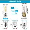 thumbnail image 2 of Paquete de 10 bombillas LED E17 regulables de 5 W para estufa de microondas, equivalente a 40 W incandescente, 6000 K luz blanca diurna, compatible con hornos de microondas Whirlpool Maytag GE Kenmor JAMW Sencillez, 2 of 5