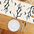 thumbnail image 7 of pdqouc Halloween Table Runner Linen Witch Bat & Cat Halloween Table Cloth Holiday Party Black Letter Printed Pumpkin Dust Décor Gift Home Decorations, 7 of 7
