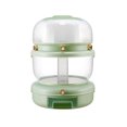 thumbnail image 1 of Distributeur de Riz PP Remplacement 360 Degrés Anti-Humidité Multi Grille Contrôle par Bouton Accessoires de Seau de Cuisine 2 Couches Vert Clair, 1 of 9