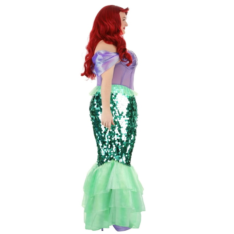 Plus Size Disney Little Mermaid Premium Ariel Mermaid Dress Walmart