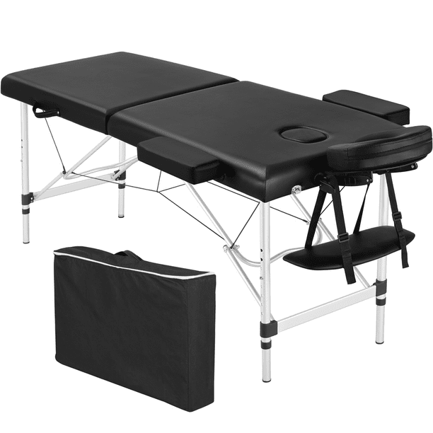 Yaheetech Adjustable Massage Bed 2 Folding Salon Bed Massage Couch with