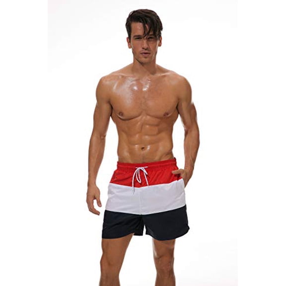 Whitzy Co. Swimming Shorts/Trunks for Men, Quick Dry Material, Lightweight Comfortable and Breathable Material – Various Sizes, Outdoor Sports, Swimming, Beach Party and More