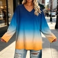 thumbnail image 5 of GERsome Womens Plus Size Tops Long Sleeve Casual V Neck Fall Blouse Tunic Shirts Size L, 5 of 7