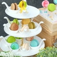 thumbnail image 4 of 2 Sets 3-Tier Cupcake Stand Holder, Round Tiered Serving Tray Stainless Steel Cup Cake Stand for Dessert Fruit Table Birthday Party Decoration Display, Silver, 4 of 6
