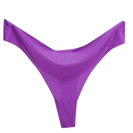 

Gaiseeis New Ultra-thin Women Seamless Traceless Sexy lingerie Underwear Panties Briefs Purple M