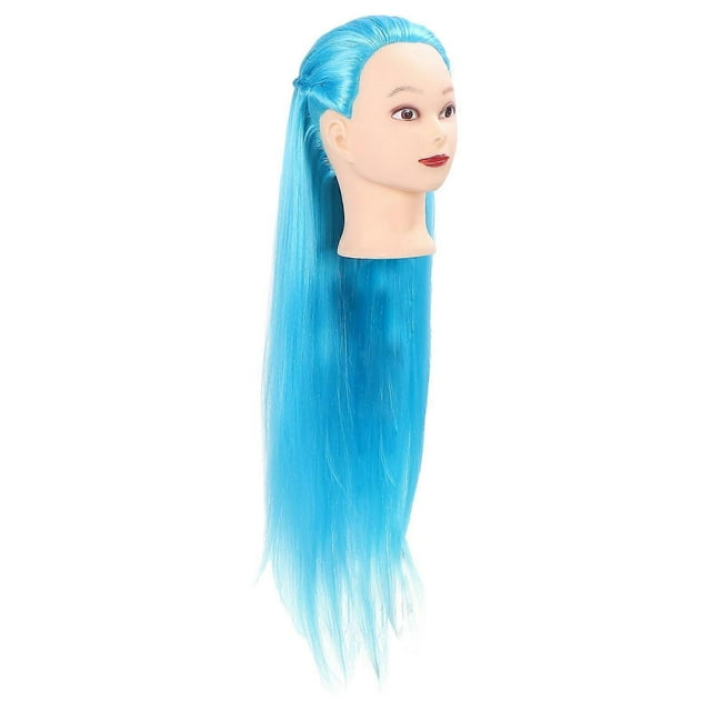 Professional Mannequin Head Hairdresser Training Head Hair Training Head Cosmetology DollSky Blue