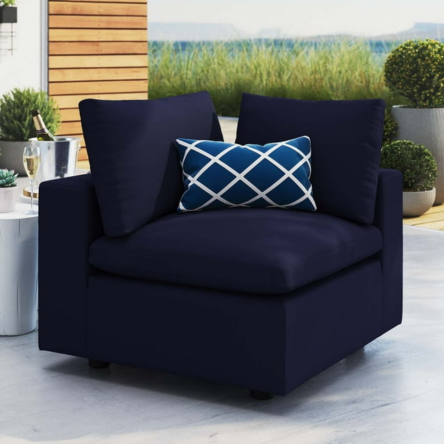 Modway Commix Sunbrella Fauteuil Berçant pour Patio Extérieur, Bleu Marine