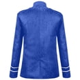 thumbnail image 4 of Lilgiuy Men Casual Solid Halloween Long Sleeve Stand Collar Steampunk Gothic Blazer Jacket Blue（）, 4 of 5