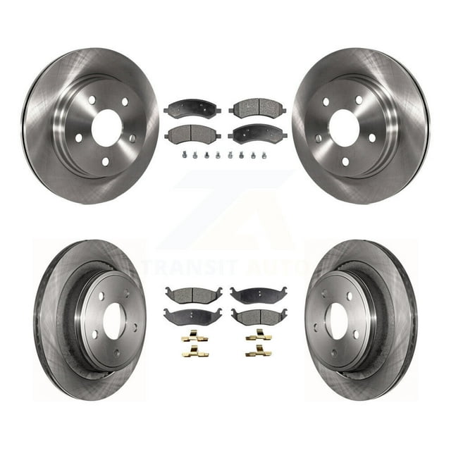 Transit Auto Front Rear Disc Brake Rotors and Semi-Metallic Pads Kit for Car Ram 1500 Classic Dodge Chrysler Aspen Durango K8F-100944