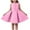 Pink, variant on Loopsun 9 Months-5 Years Toddler Girls Sleeveless Round Neck Ruffled Pleated Summer Casual Dress Pink, 12-18 Months