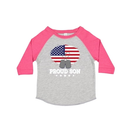 

Inktastic Military Proud Son US Flag Boys or Girls Toddler T-Shirt