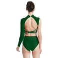 thumbnail image 4 of vastwit Costume de Danse pour Femmes Manches Longues Ballet Entraînement Gym Course Hauts Vert TG, 4 of 7