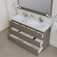 thumbnail image 7 of Alya Bath Paterno 60" Wood Double Freestanding Bathroom Vanity in Gray, 7 of 7