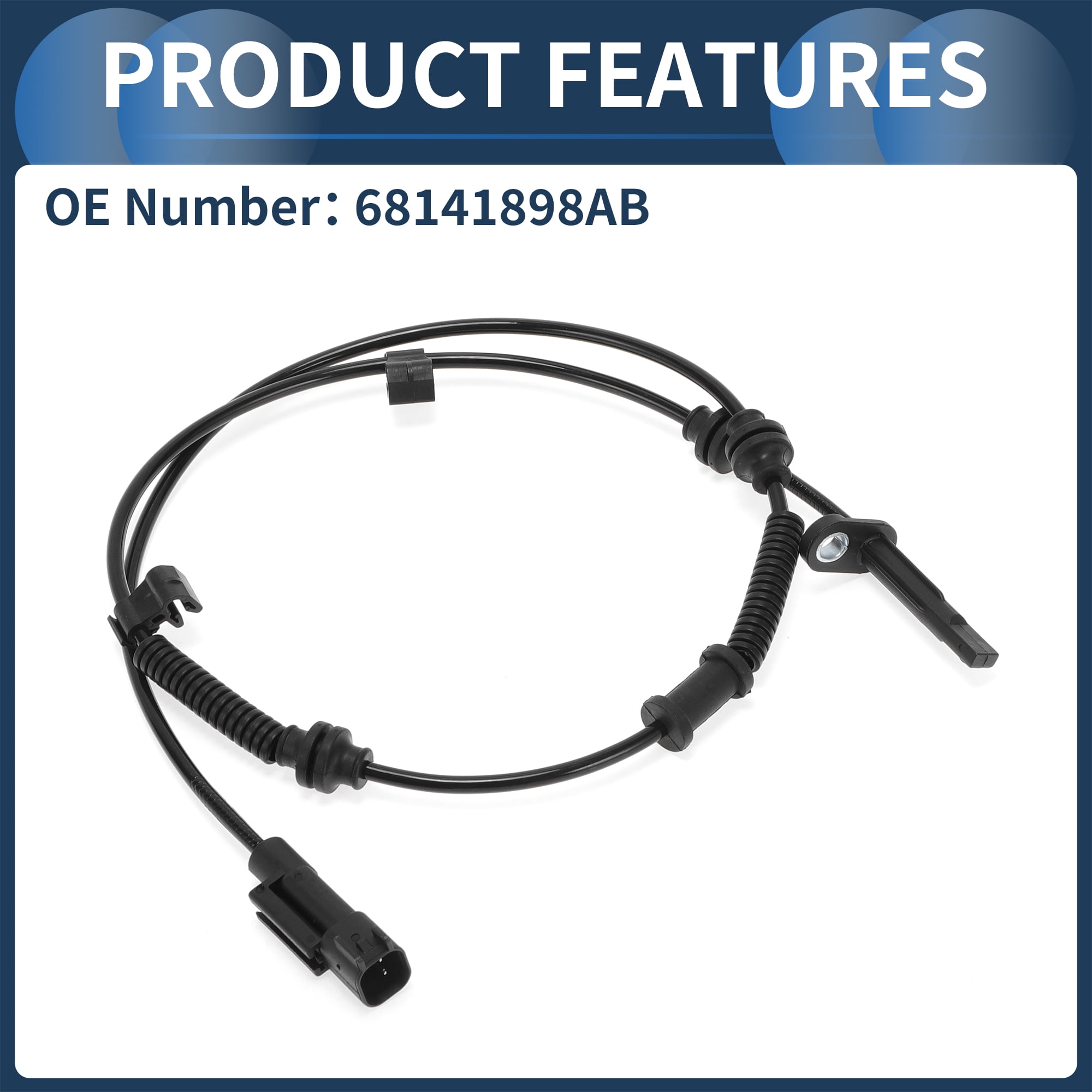 Unique Bargains ABS Wheel Speed Sensor 68141898AB for Jeep Cherokee 2014-2018