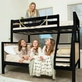 thumbnail image 2 of Max & Lily Bunk Bed Twin over Full Size, Solid Wood Scandinavian Style Bunk Beds for Kids, 2 of 9