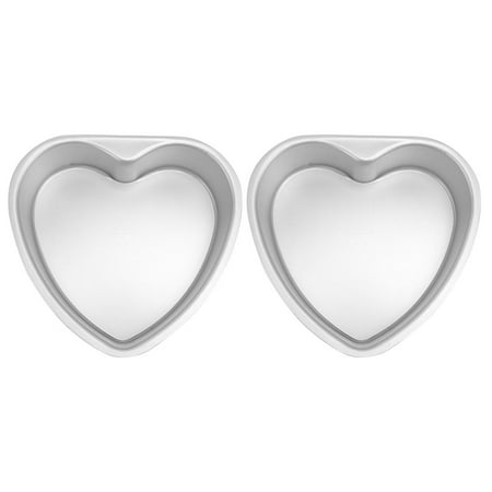 

NUOLUX 2Pcs Heart Cake Pans Biscuit Baking Tool Cakes Pan Heart Cake Pan Metal Baking Mold for Craft