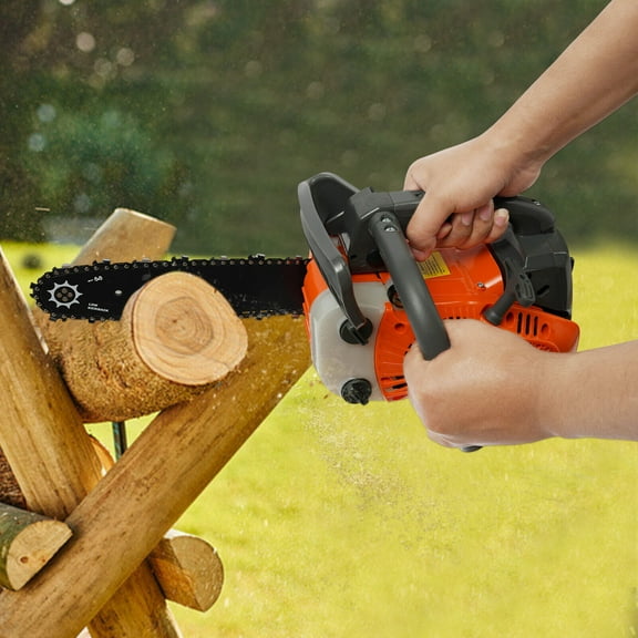 25.4cc 2-Stroke Petrol Powered Engine Chainsaw Top Handle Chainsaw Manual Start for Gardens, Parks
