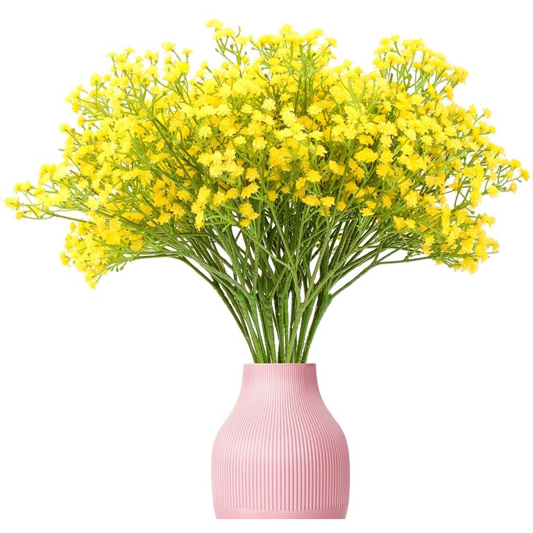 Lylyfan 12 Pcs Babys Breath Artificial Flowers, Gypsophila Real Touch Flowers for Wedding Party Home Garden Decoration