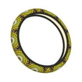 thumbnail image 2 of Gaeub Yellow Mandala Breathable Stretch Elastic Steering Wheel Cover, Cool in Summer and Warm in Winter, Universal 15 inch, 2 of 8