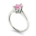 thumbnail image 2 of 1 ct Marquise Cut Simulated Pink Diamond Solitaire Engagement Ring for Women in 18K White Gold, 2 of 5