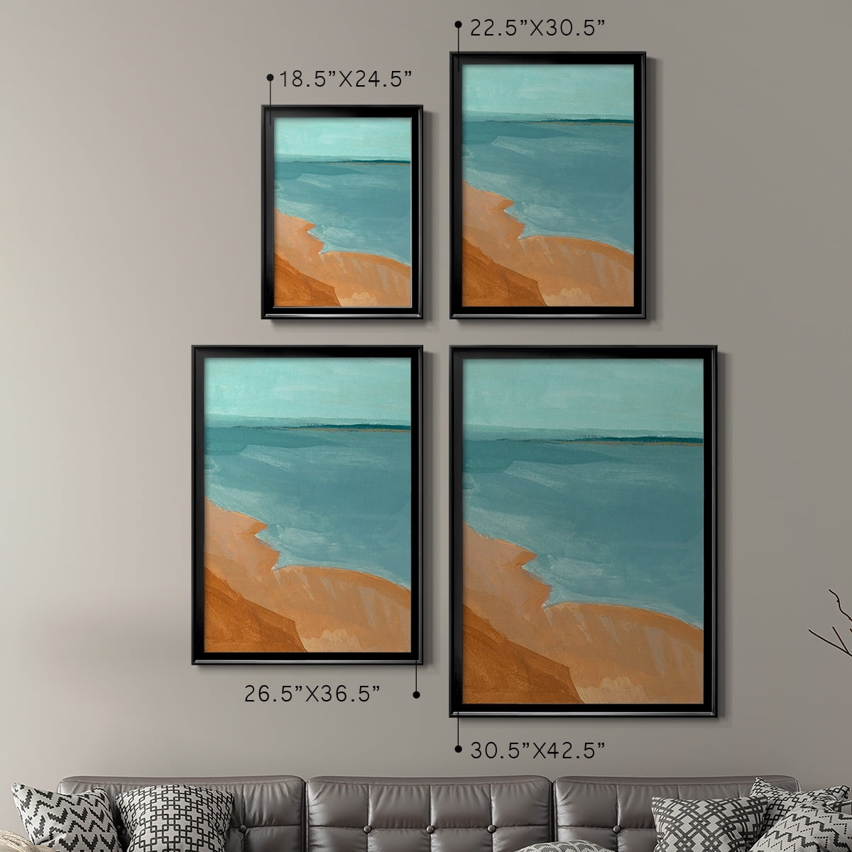 Out on the Sandbar II Premium Framed Print, in Gold, Black, or Silver - Ready to Hang