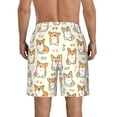 thumbnail image 3 of Bixox Men's Cartoon Corgi printing Casual Classic Fit Short Summer Beach Shorts, 3 of 6