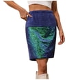 thumbnail image 2 of Fiudx Robe pour Femmes Mode Couleur Unie Mi-Longue Robe Loisirs Ajustée Jupe Économies d'Été Liquidation, 2 of 7