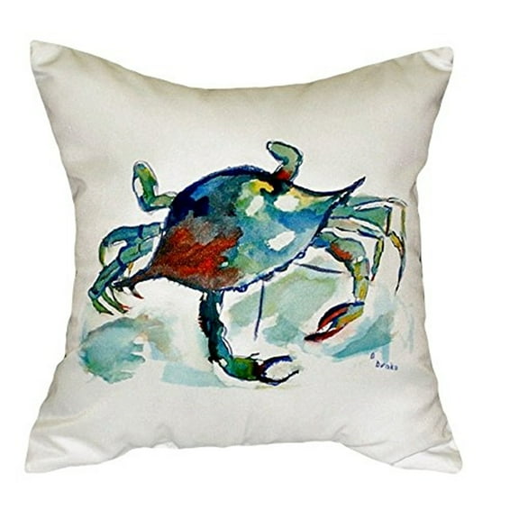 Betsy Drake NC105 18 x 18 in. Betsys Crab No Cord Pillow