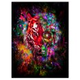 thumbnail image 2 of Colorful Tiger Head with Half Skull - Abstract Wall Art Canvas, 2 of 3