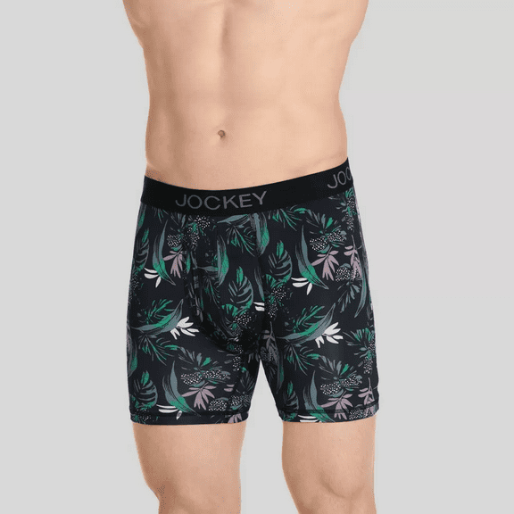 Jockey Generation Men's Micro Stretch Floral Print 3pk Boxer Briefs - Jade/Silver, Small