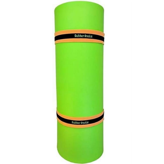 Rubber Dockie 18x6 ft Premium Foam Floating Water Mat Pad (Green & Orange)
