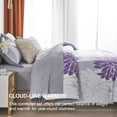 thumbnail image 3 of Davulos Floral Comforter Set Queen Size 7 Piece Purple Bed in a Bag Flowers Comforter Set with Sheets, Botanical Floral Bed Set Reversible Soft Microfiber Purple Bedding Set for All Season, 3 of 8